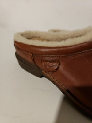 UGG Shoreham Shearling Mules Brown Sheepskin Lined Slip On  display picture 1