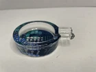 2007 Marlboro Personal Glass Ashtray Blue / White Cigarette/Joint