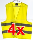 Artikelfoto. Seite mit Angebotsdetails anzeigen. Angebot 4x Warnweste Gelb KFZ Auto Betriebe Sicherheitsweste Unfall  EN 20471 waschbar
