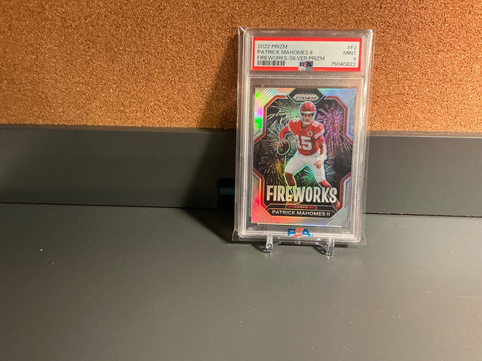 2022 Patrick Mahomes Panni Prizm Fireworks Silver Psa 9