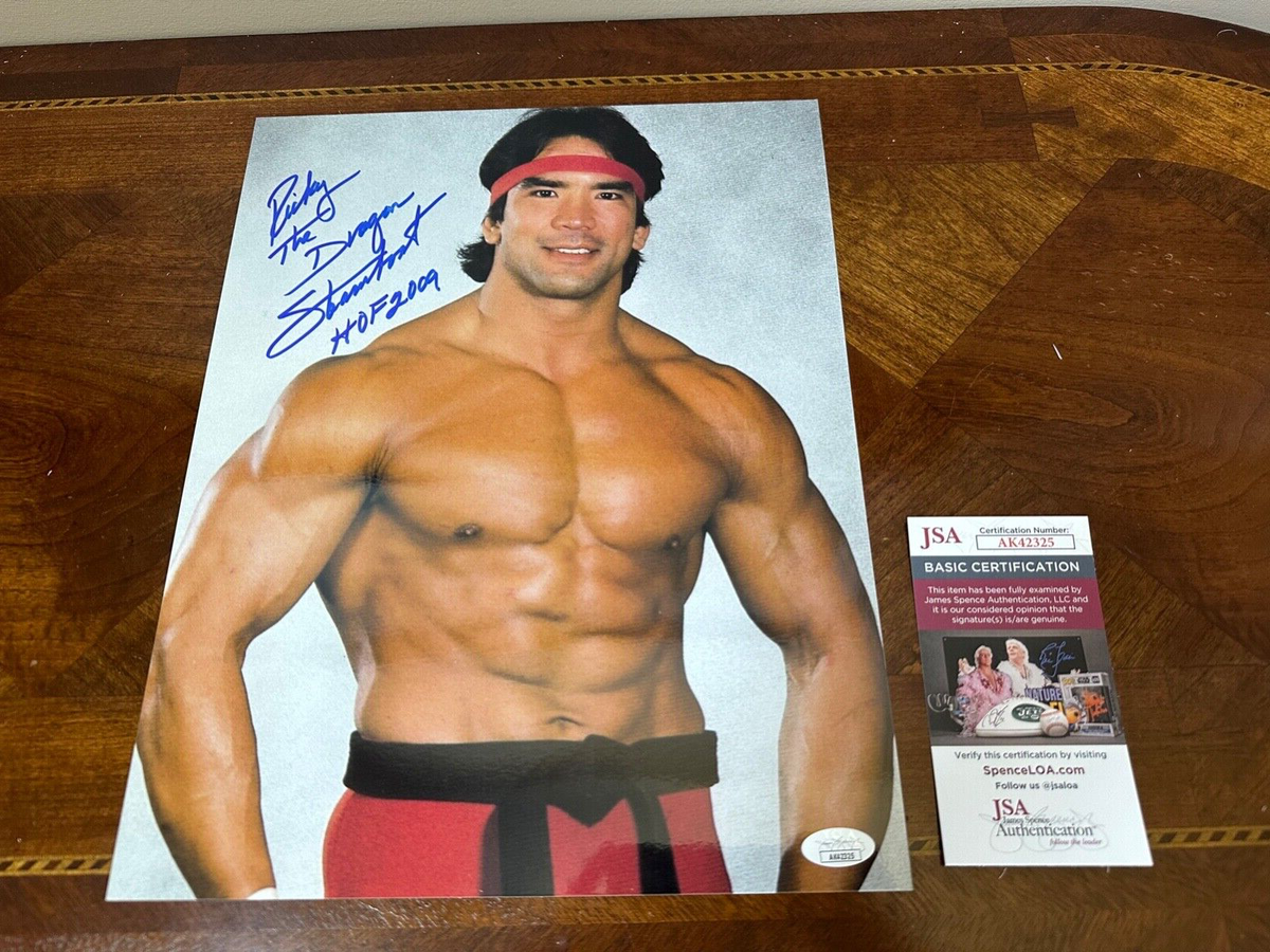 WWE Ricky the Dragon Steamboat HOF Signed 11x14 Glossy Photo