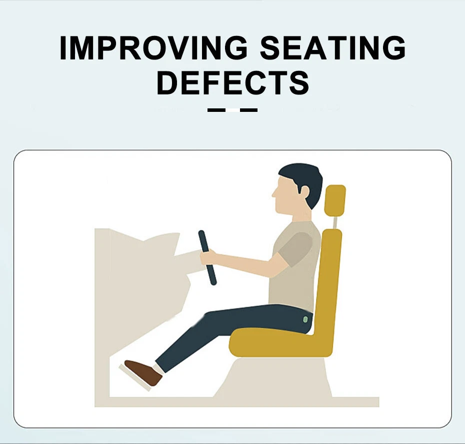 Car Office Seat Cushion Breathable Fabric Front Chair Pad Orthopedic Memory Foam — 第 4/4 张图片