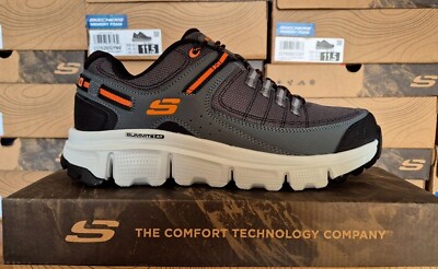 SKECHERS HERRENSCHUHE MEMORY FOAM TRAIL GRIP SNEAKER SKETCHERS GRAU
