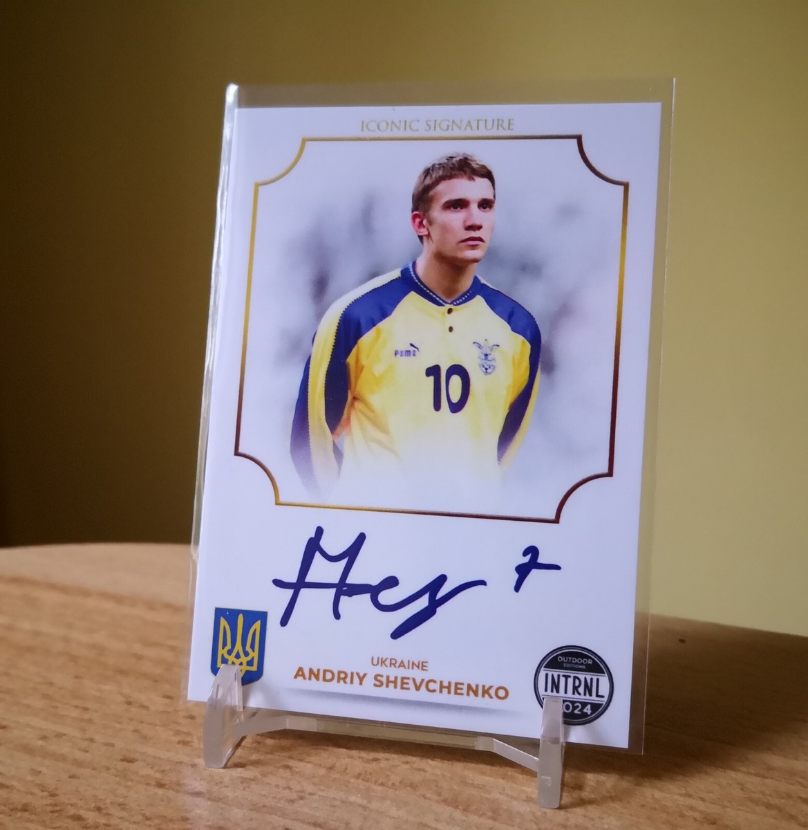 2024 Andriy SHEVCHENKO SIGNATURE card (printed auto) Ukraine UEFA 