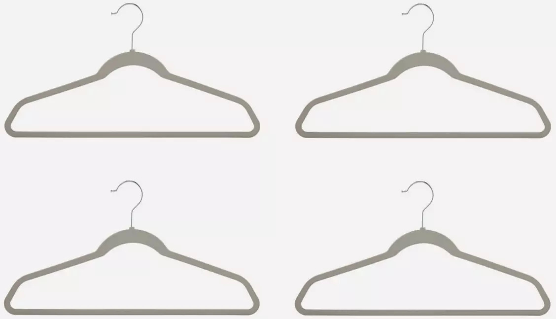 Simplify 8-Pack Plastic Non-slip Grip Clothing Hanger (White) in the Hangers  department at