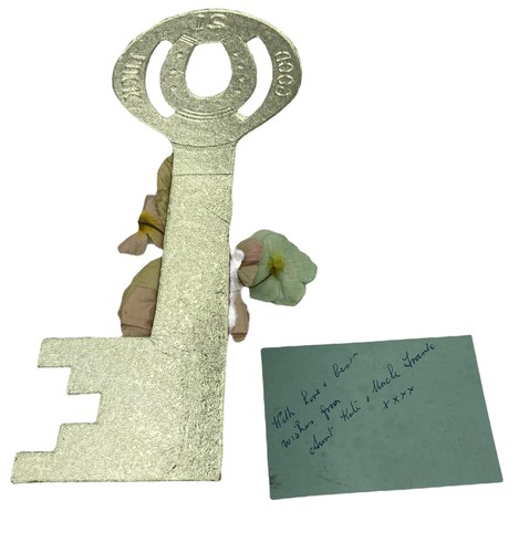 2 Vintage 21. Geburtstag Pappschlüssel zur Tür Grußkarte 40er Jahre - Bild 2 von 7