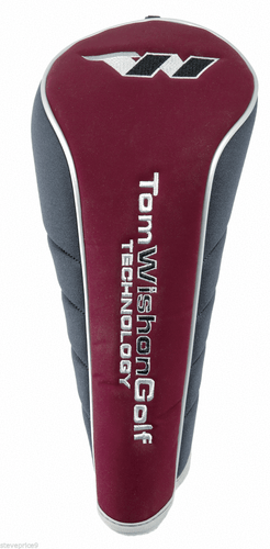 TOM WISHON GOLF DRIVER, FAIRWAY ODER HYBRID HEADCOVER. BURGUNDER NEOPRENE