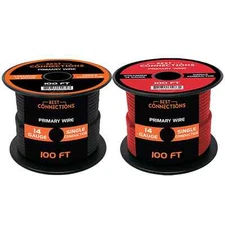 Best Connections 14Ga Primary Remote Wire 2 Rolls Electrical 200ft. Total
