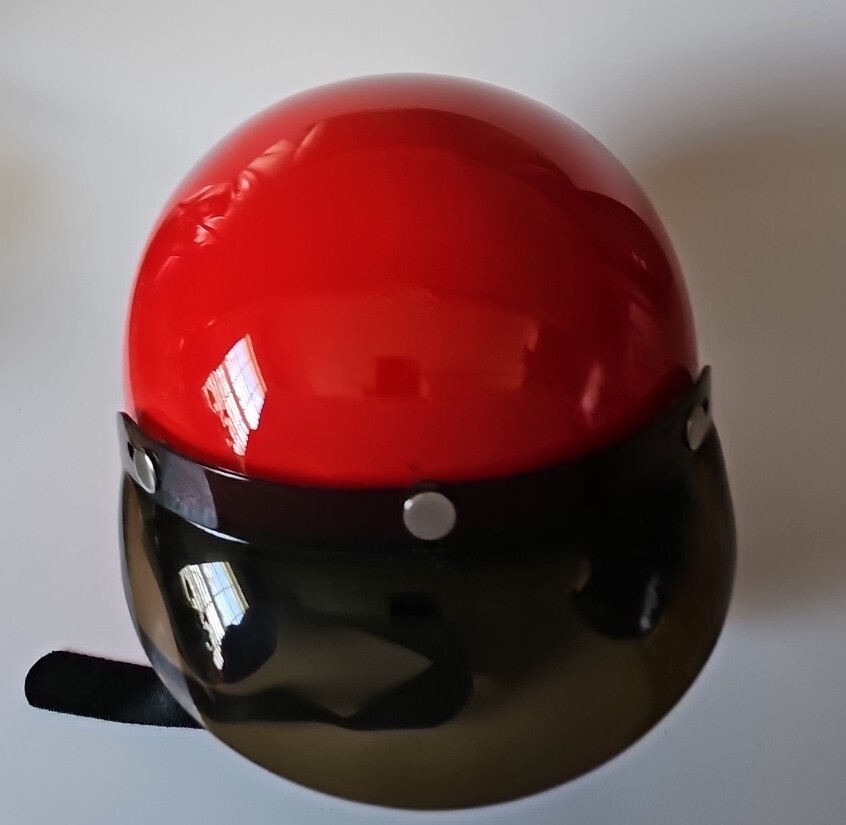 HCI Red Half Helmet Motorcycle Shorty with Visor XXL | eBay