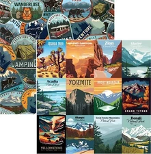 Around World - National Park Trailblazer, DS scrapbook paper - Reminisce ATW001