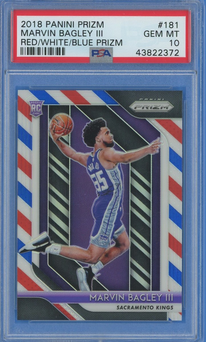世界で3枚 PSA9 2018 PANINI RC マービン バグリー3世トレカ MARVIN BAGLEY III 2018-19 PRIZM RC #181 RED WHITE & BLUE