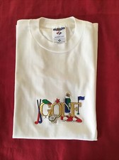 Women s White Golf T-Shirt With Golf Embroiderey