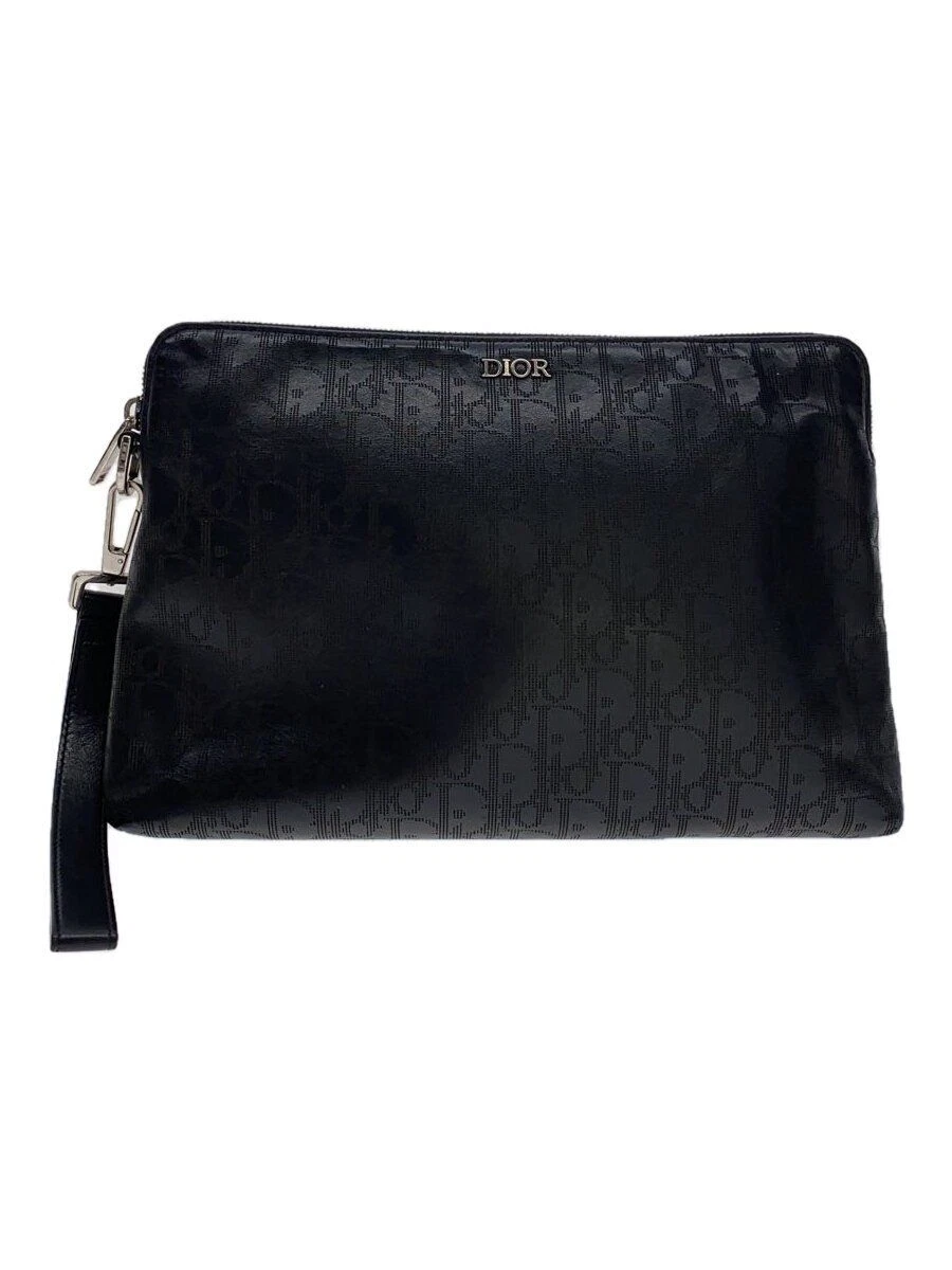 Sac pochette Christian Dior noir motif complet occasion