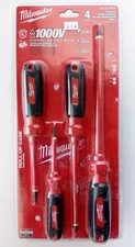 Milwaukee 48-22-2204 4 Piece 1,000V Multi-Tip Insulated Screwdriver Set