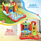Bounce House with Slide and Blower Inflatable Bouncer Water Park Kids Nice Gift~