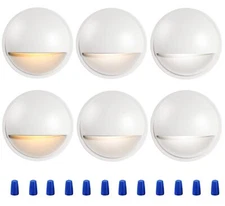 CLOUDY BAY [6 Pack] 3CCT Low Voltage LED Deck Lights Outdoor,2700K/3500K/5000...