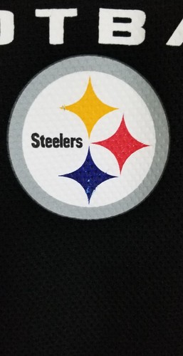 Pittsburgh Steelers Black Polyester Short Sleeve Shirt Size Medium - Picture 3 of 5