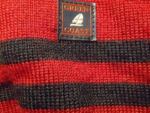 italian designer GREEN COAST merino wool zip pullover sweater nautical mens SM - Picture 9 of 16