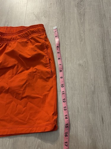 Rhone Swim Trunks Mens Size M Orange Nylon Stretch Mesh Lining Athleisure - Picture 11 of 11
