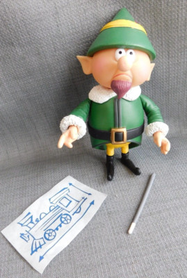 Memory Lane Rudolph Island Misfit Toys Head Foreman Elf &Train Blue Print #656