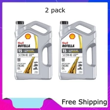Shell Rotella T5 Synthetic Blend 15W-40 Diesel Engine Oil, 1 Gallon x 2 pack