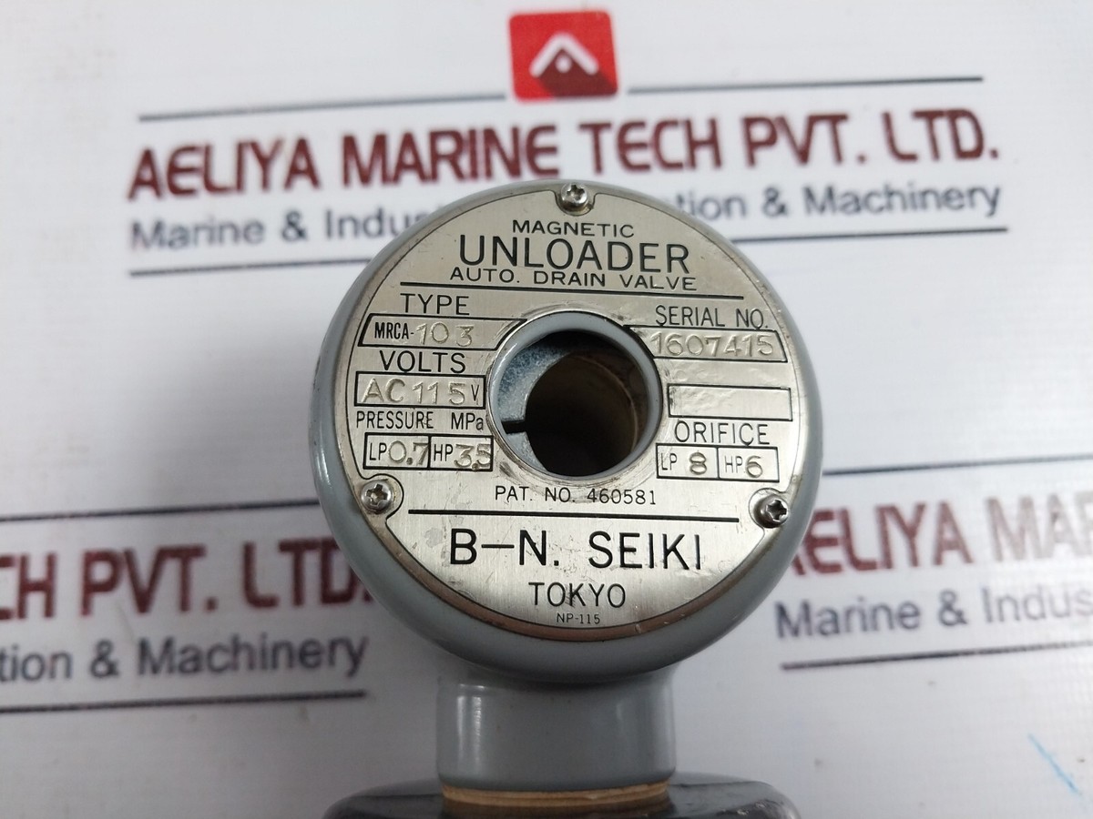 B-N Seiki MRCA-103 Magnetic Unloader Auto Drain Valve AC 115V | eBay