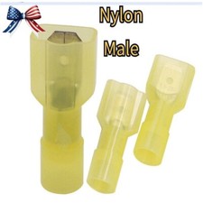 Wire Fully-insulated Nylon Male Spade Crimp Terminal Connector 50-300X 12-10 AWG