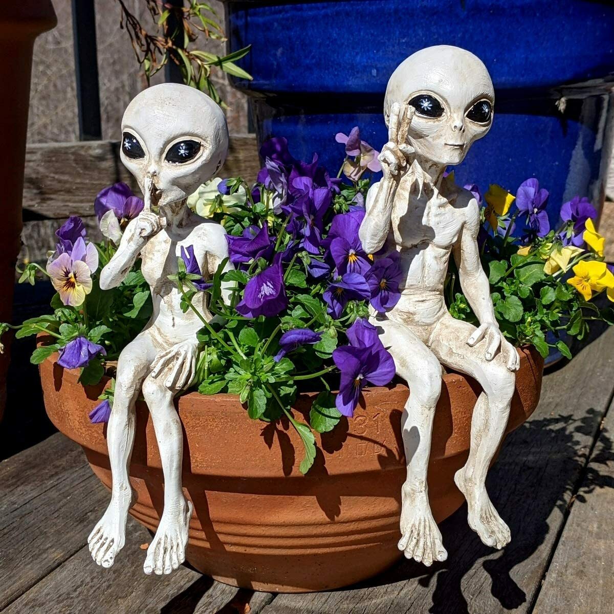 Alien Shelf Sitters Peace Quiet 8 in Extraterrestrial Garden