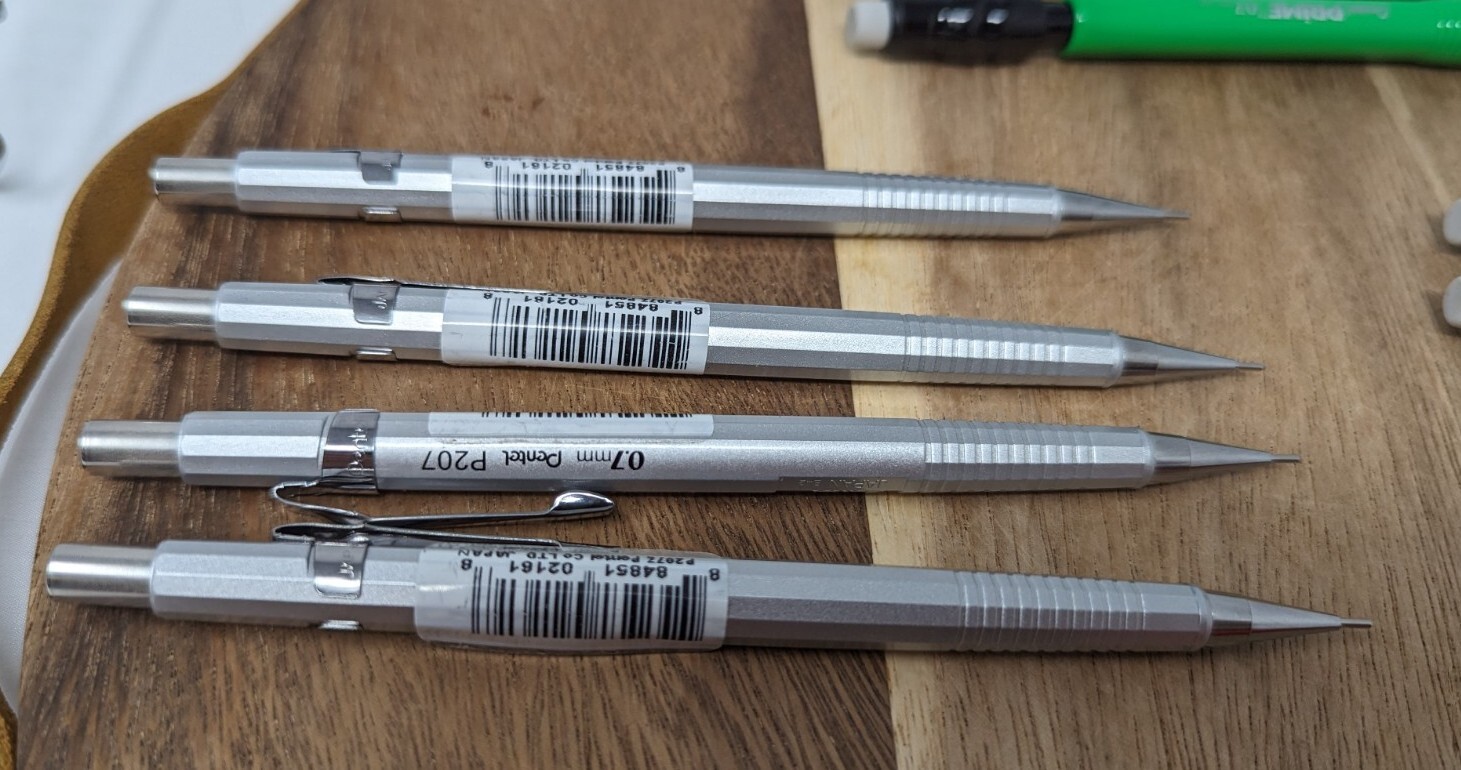 Pentel Prime mechanical pencil lot 0.7mm 0.2mm Japan Lot of 18  P207  PP502  AX7