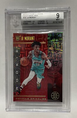 2019-20 Ja Morant Panini Illusions Rookie RC 3/8 Lucky Envelope BGS 9 #161 Gold