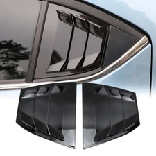 Glossy Black Quarter Side Window Louver Vent Cover for Mazda 3 Axela 2014-2018