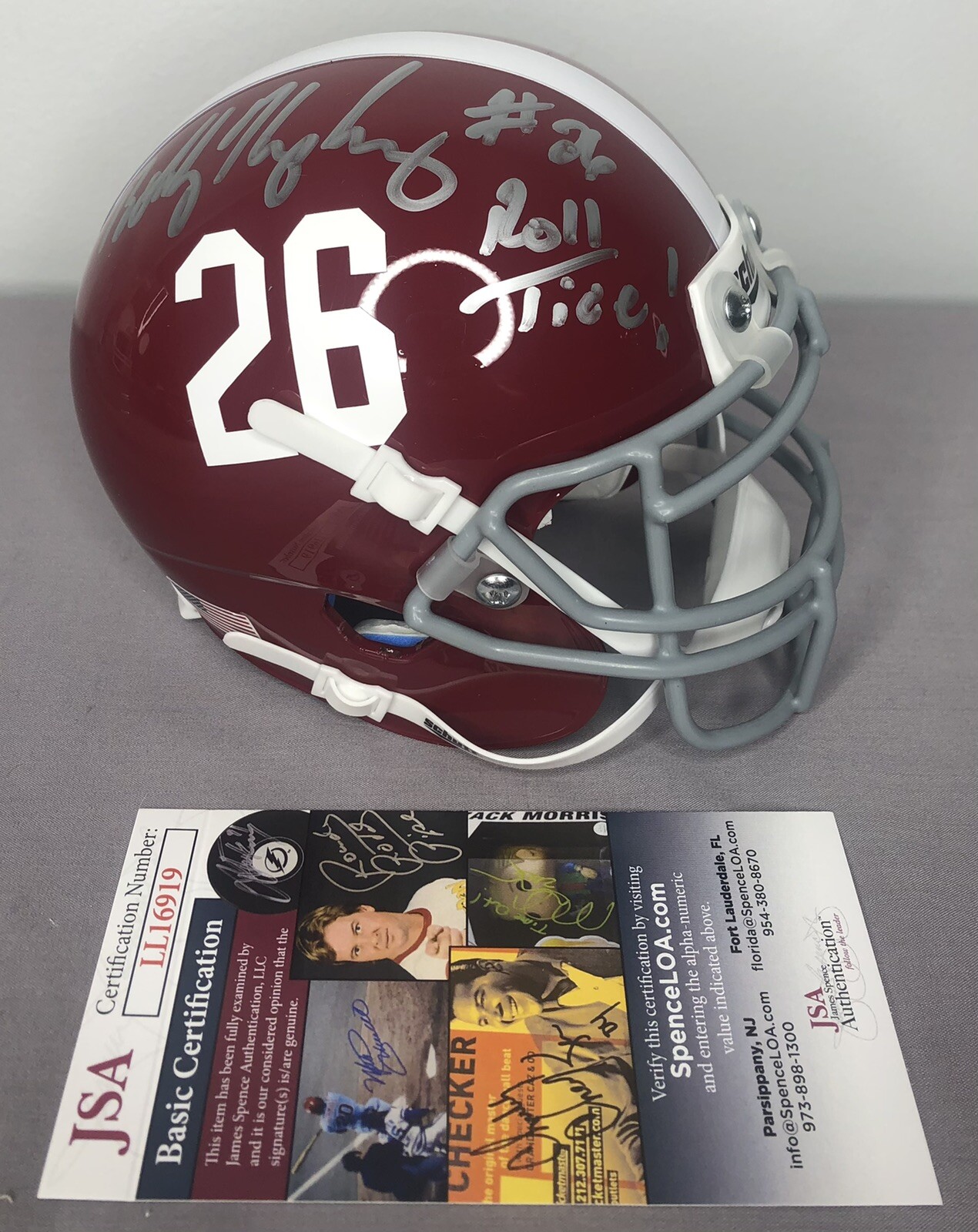 Bobby Humphrey Autographed Signed Alabama Crimson Tide Football Mini