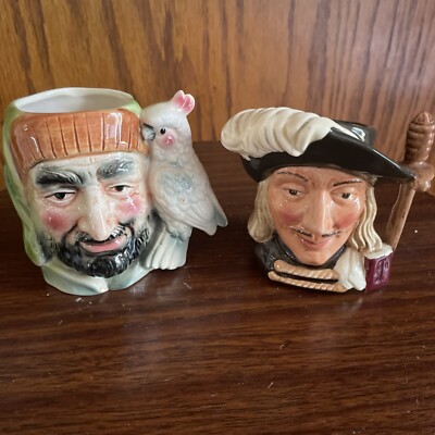 Vintage Doulton & Co Limited Aramis 3 Musketeers & Vintage Pirate W/ Parrot