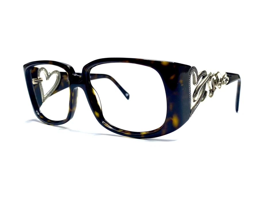 Gafas Brighton Cuadradas Marrón Tortuga Plata Corazón Templo A1 0412 59 17 125 Foto 2 de 4