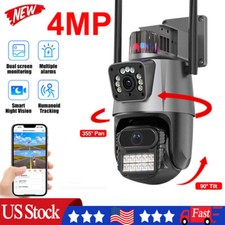 Dual Lens HD 1080P WiFi IP Camera Wireless Outdoor CCTV PTZ Home Security IR Cam