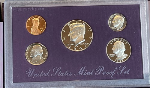 1990-1998 Lot of 9 US Mint Proof Sets 45 Coins OGP Complete Sets - Picture 3 of 10