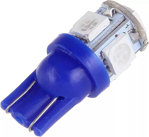 2x 5-SMD LED T10 194 168 2825 Wedge Blue Color License Plate Light Bulbs 