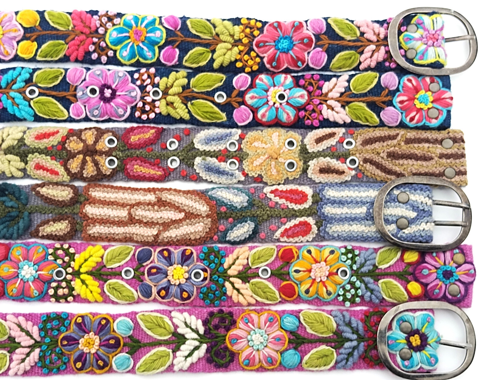 Women's belt, hand-embroidered, art made in Peru, birthday gift