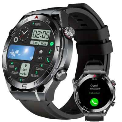 Men's Smart Watch 1.45'' IPS HD Touch Screen Text/Make/Receive Calls Waterproof