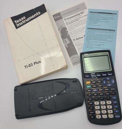 Texas Instruments TI-83 Plus Graphing Calculator Manuel Connectivity DAMAGE - Picture 7 of 9