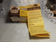 Airguide Visi-Dome Auto Compass Empty Box & Instructions Model 84-A  USA Vintage