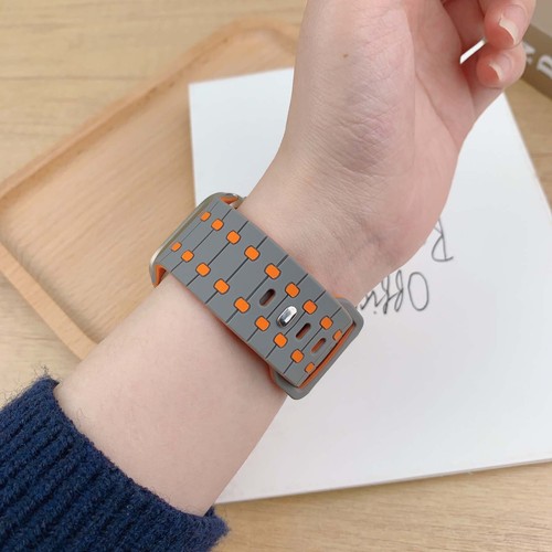 Für Apple Watch Series 10 9 8 7 6 5 4 Ultra Zweifarbig Silikon Verstellbares Armband - Bild 9 von 21