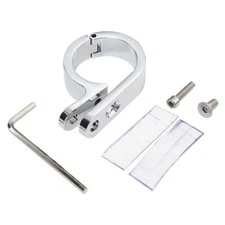 1 1/4" 32mm Chrome Universal Handlebar Mounts Clamp Clock Fit For Harley Touring