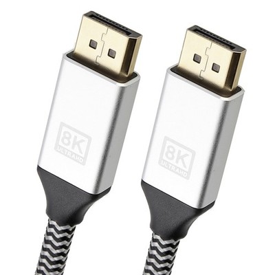 kenable Pro DisplayPort v1.4 Kabel Schwarz 1,8m 8K 60Hz 4K 144Hz HDR
