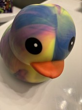 NEW Squeezy - Tie Dye Rubber Duck - Sensory Fidget Toy - Multicolor --
