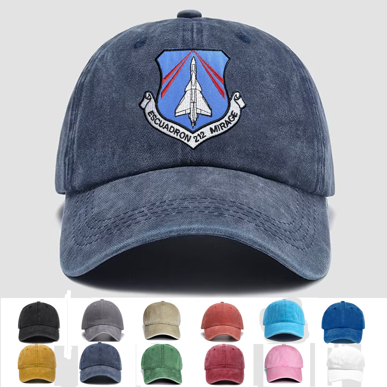 Custom Embroidered Hat FAC Escuadron 212 Mirage, Veteran Cap, Trucker Hat, Gift