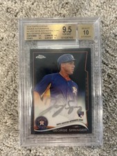 2014 Topps Chrome George Springer Silver Ink Black RC AUTO /25  BGS 9.5 AUTO 10