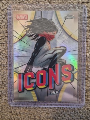 2026 Topps Chrome Marvel SILK Icons Base Refractor MI-17