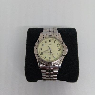 Seiko CARIB ALBA Analog Wristwatch Silver/Cream Used Tested From Japan