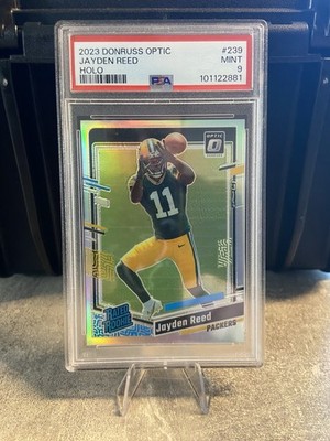 2023 Donruss Optik Jayden Reed Holo PSA9